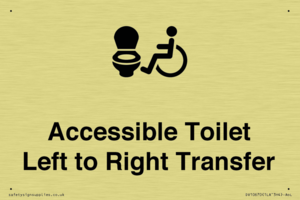 Accessible Toilet with Left to Right Transfer